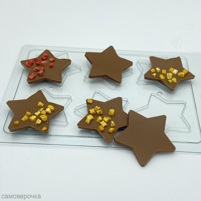 Плитка звезда 55*58*5 мм Пластиковая форма - 