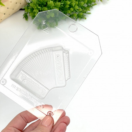 Гармонь форма пластиковая для шоколада и мыла