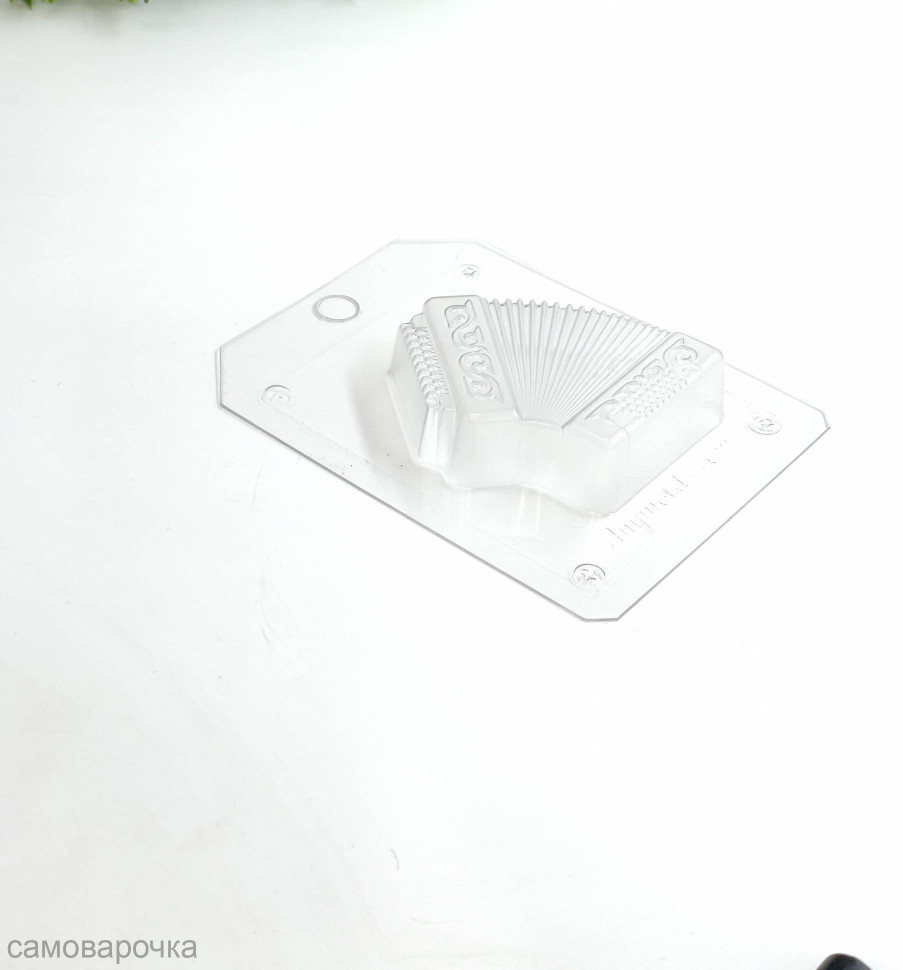 Гармонь форма пластиковая для шоколада и мыла - 