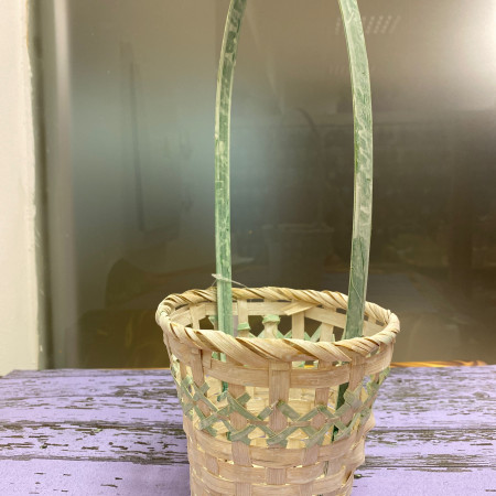 Корзина плетеная бамбук D=14  R Корзина плетеная бамбук D=14  R