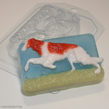 Борзая, форма для мыла пластиковая